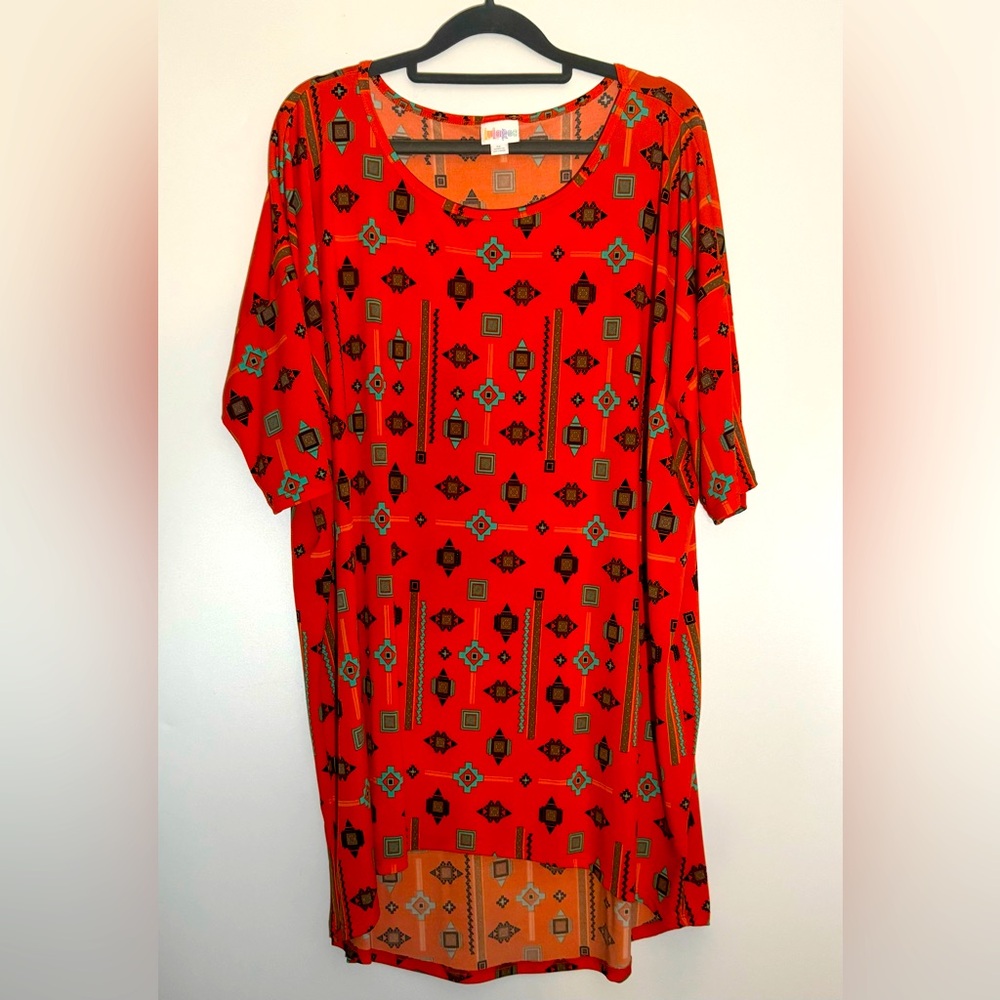 Lularoe tunic orange southwestern feel xl